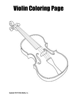 Printable violin coloring page worksheet coloring pages clip art violin