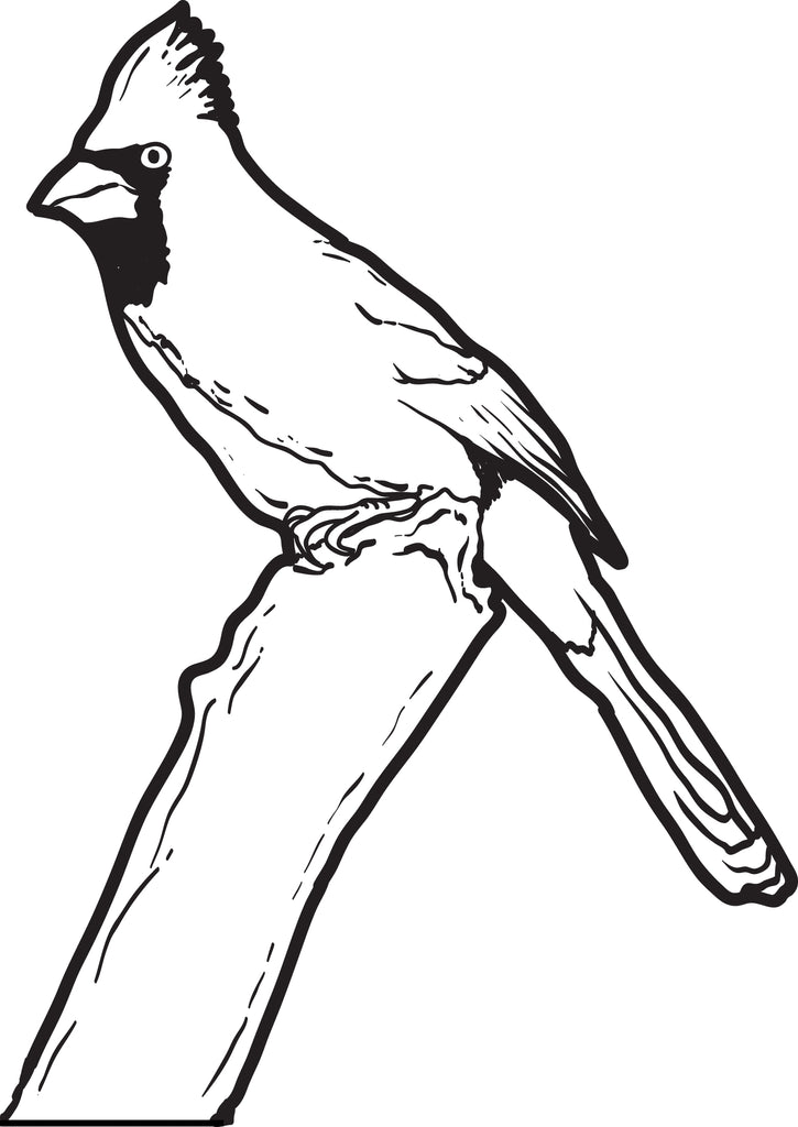 Printable cardinal coloring page for kids â