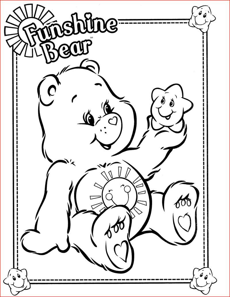 Printable care bear coloring pages for your kids