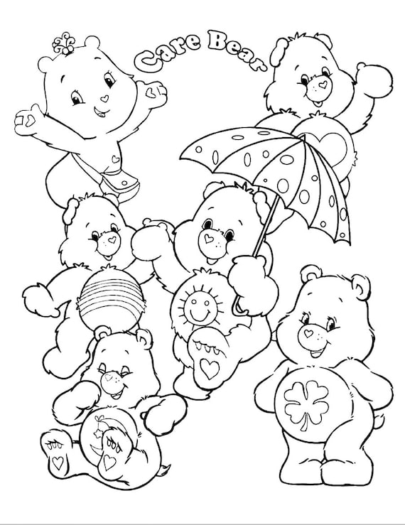 Care bears printable coloring pages fun and adorable digital files to print out and color