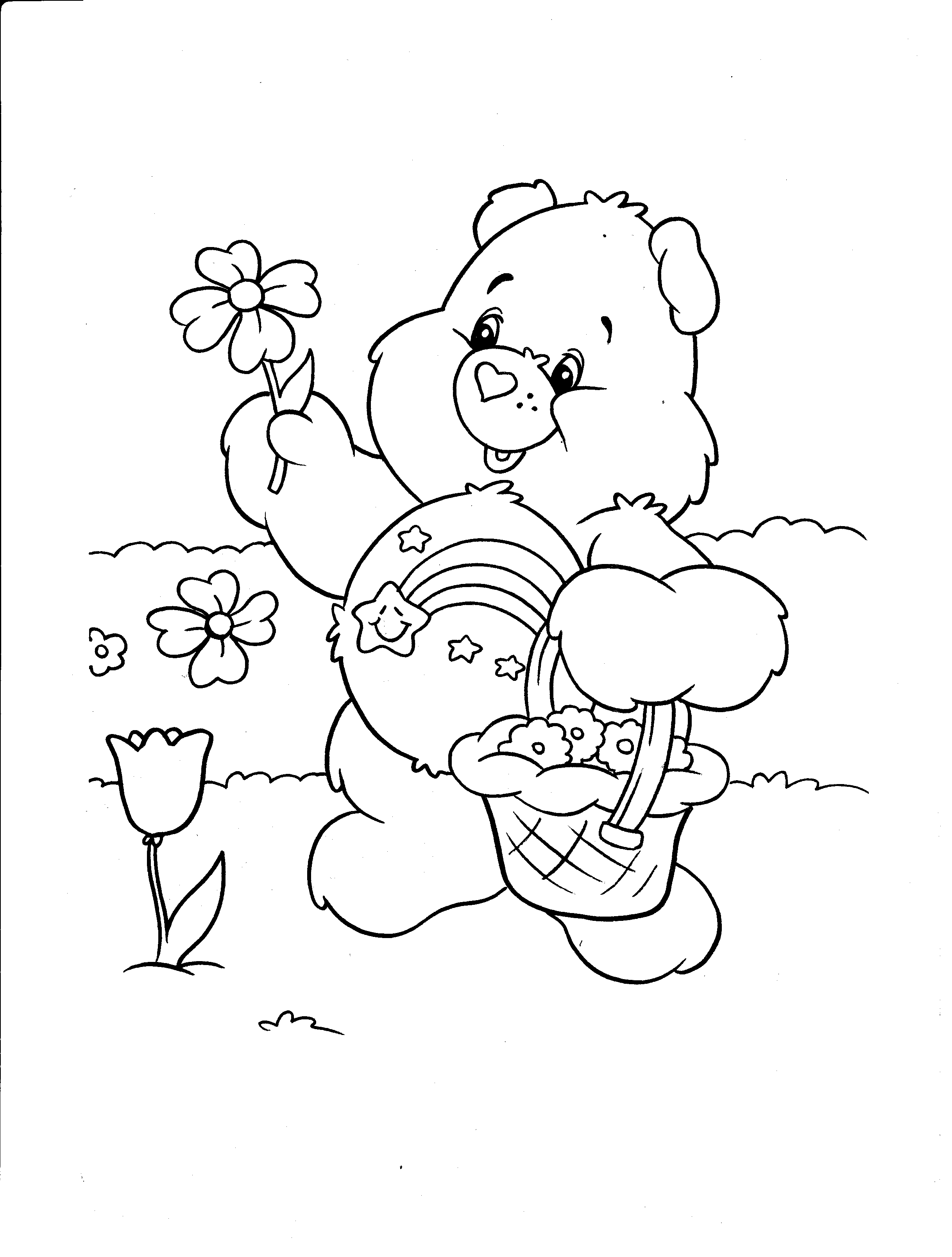 Free printable care bear coloring pages for kids