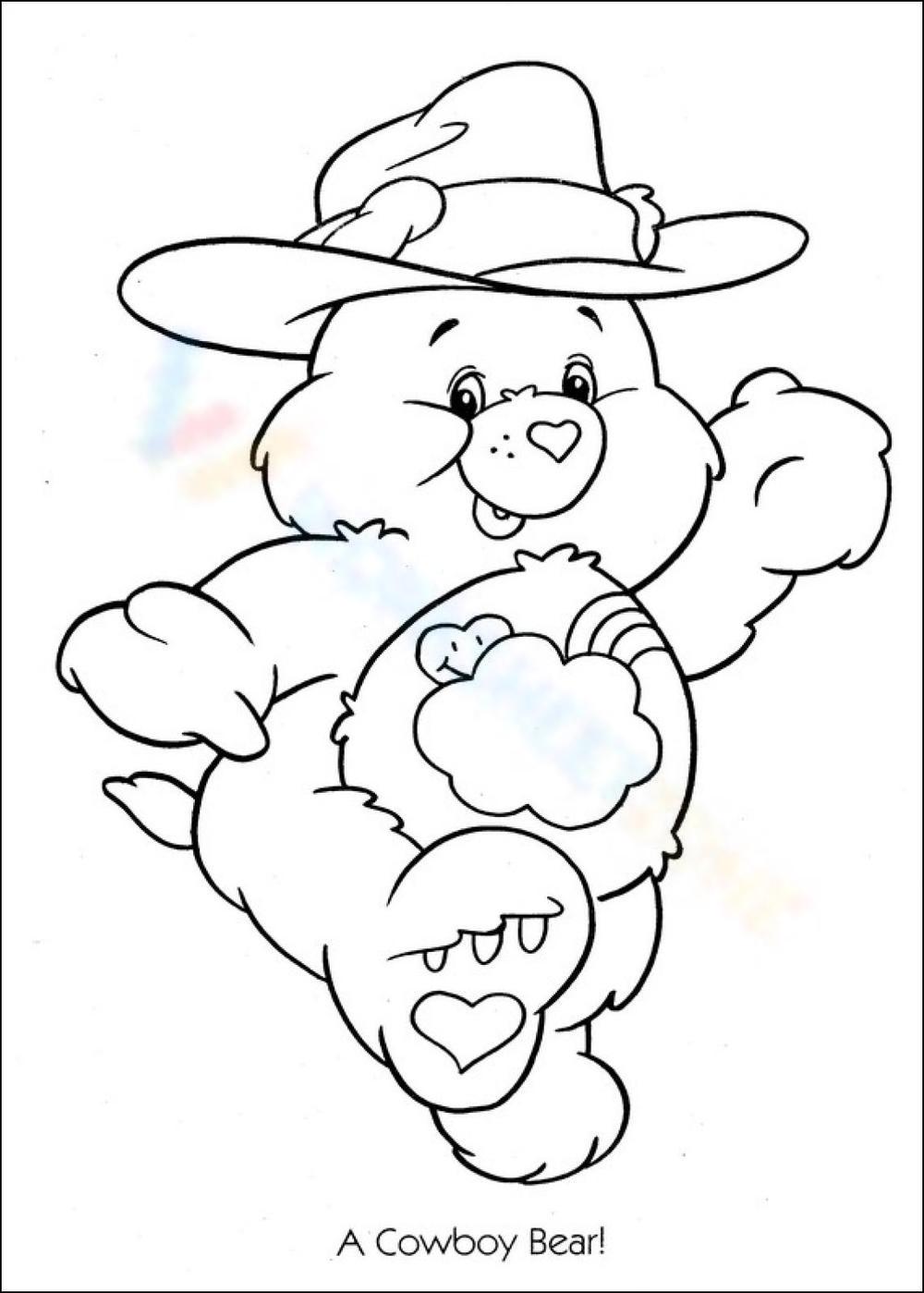 Free printable care bear coloring pages for kids