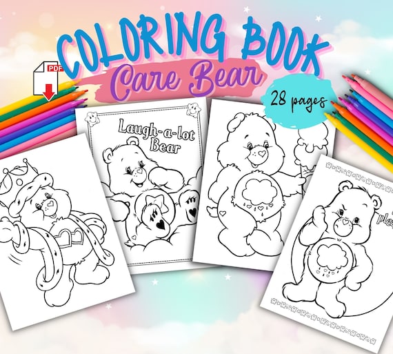 Care bear coloring book printable coloring book care bear coloring pages printable drawing pages care bear printable pages pages