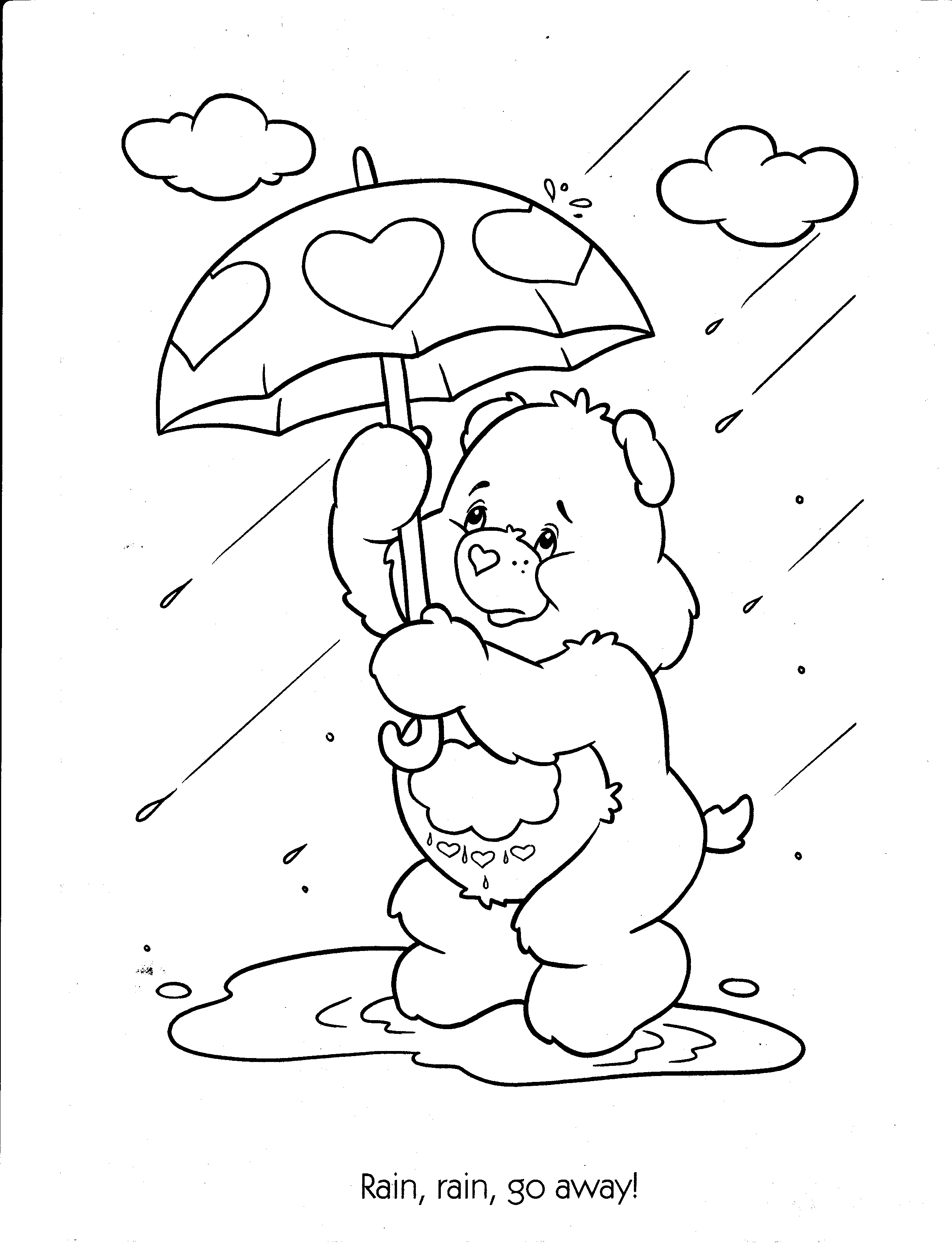 Free printable care bear coloring pages for kids