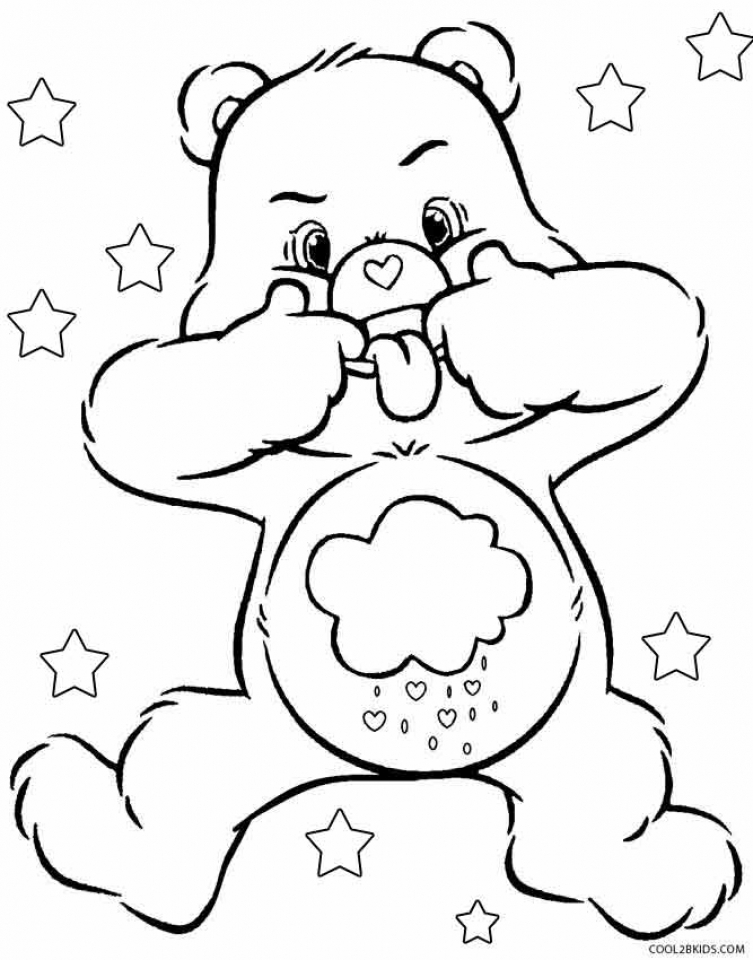 Get this free printable care bear coloring pages for kids gzkd