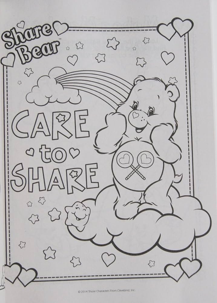 Care bears cheer bear jumbo coloring and activity book with crayola crayons toys