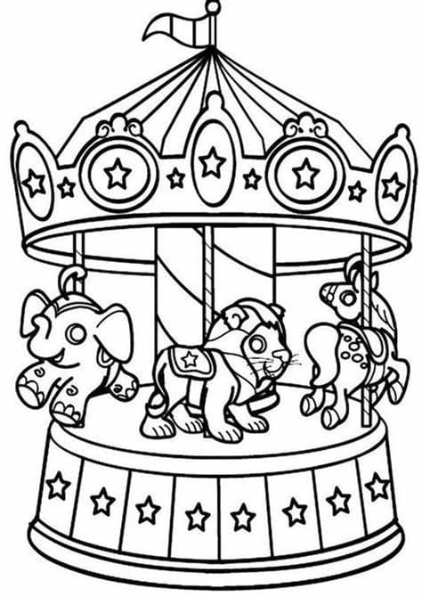 Printable carnival coloring page