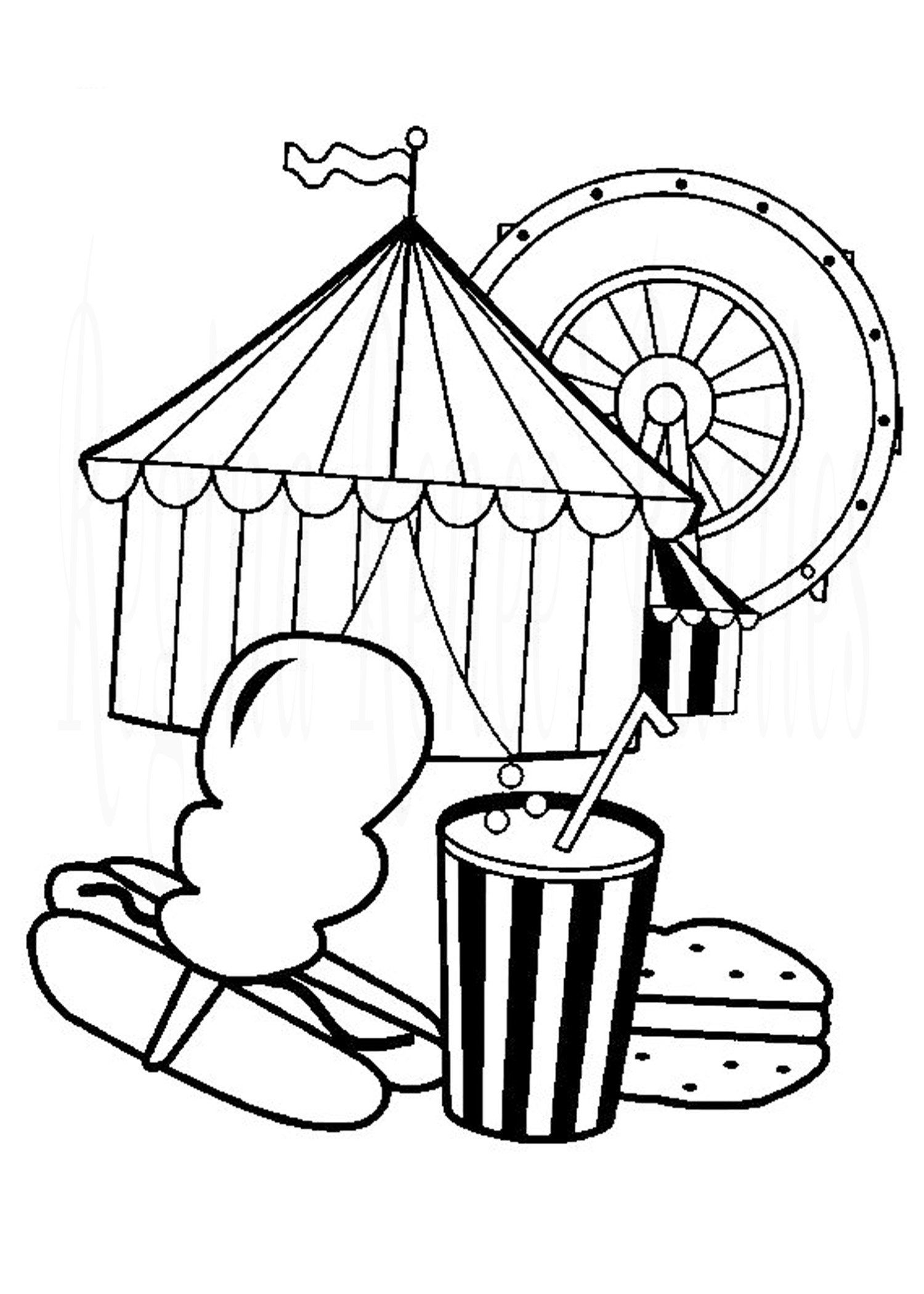 Coloring packs custom coloring pages carnival coloring sheets party favors coloring book digital printable