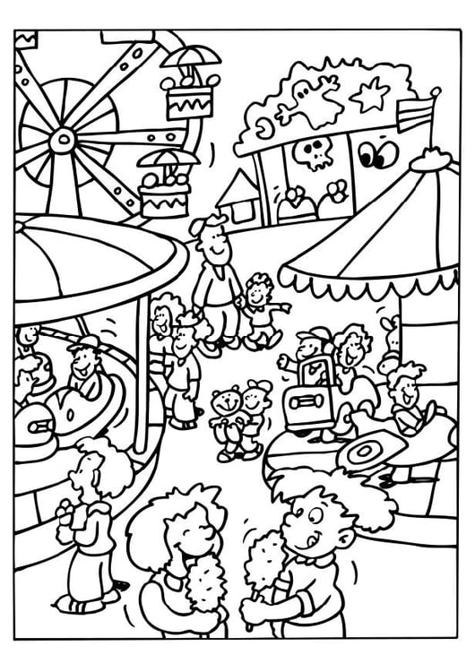 Coloring page carnival