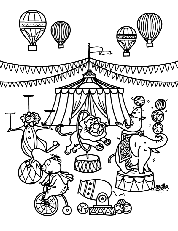 Free circus coloring page download it at httpsmuseprintablesdownloadcoloring