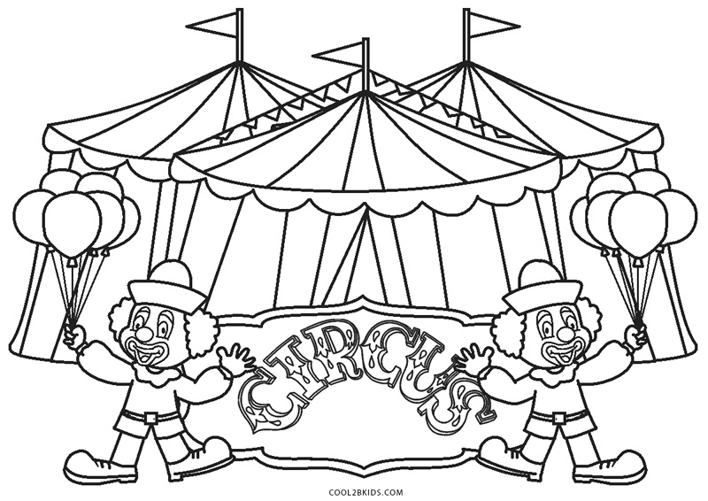 Free printable circus coloring pages for kids