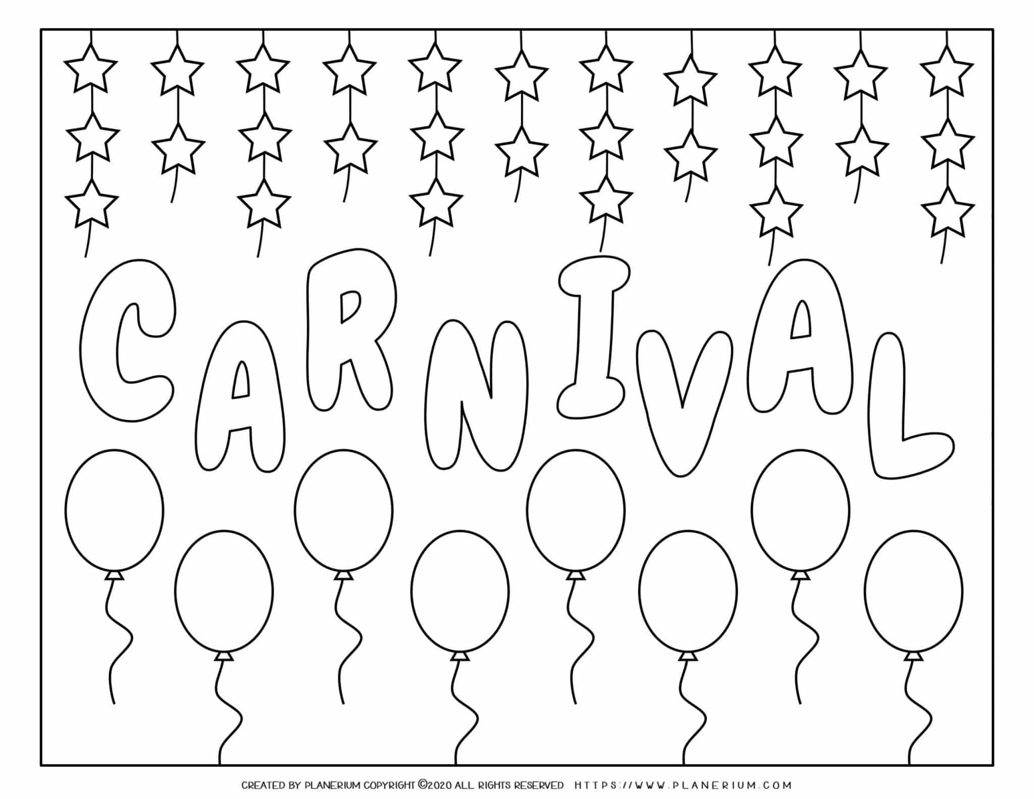 Carnival coloring page