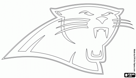 Nfl kids coloring pages carolina panthers logo carolina panthers panther logo