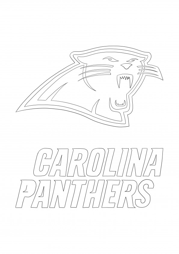 Carolina panthers logo free printable to color for all who love nfl