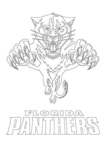 Florida panthers logo coloring page free printable coloring pages