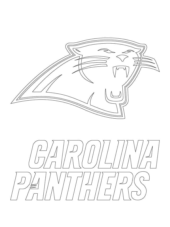 Carolina panthers logo coloring page