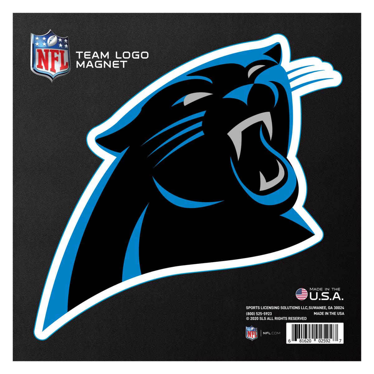 Officially licensed nfl carolina panthers large team logo magnet