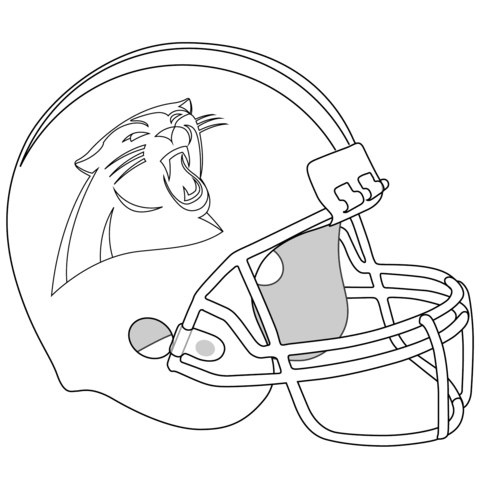 Carolina panthers helmet coloring page free printable coloring pages