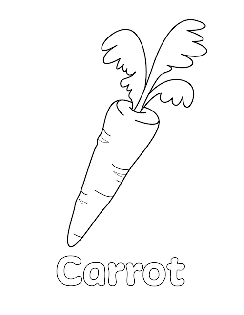 Carrot coloring page