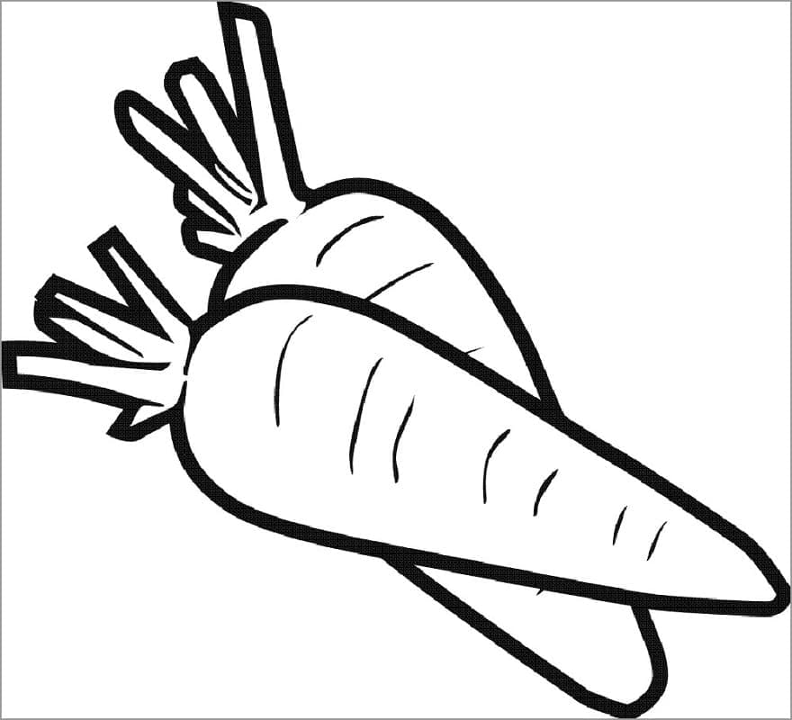 Free printable carrot coloring page