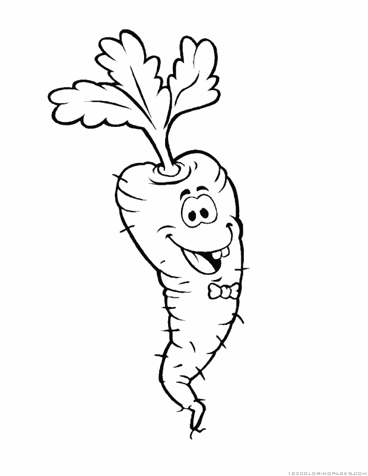 Carrot coloring pages