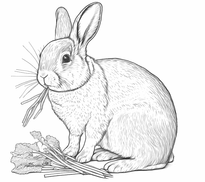 Bunny coloring pages