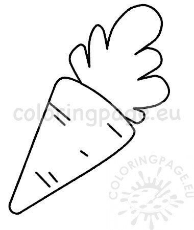 Printable carrot template vegetable coloring page