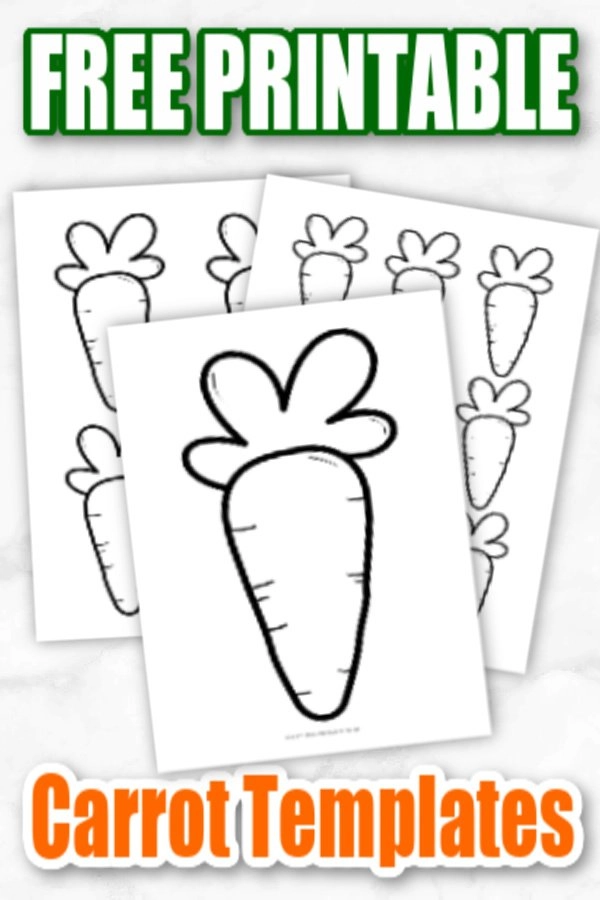 Free printable large medium and small carrot templates â simple mom project