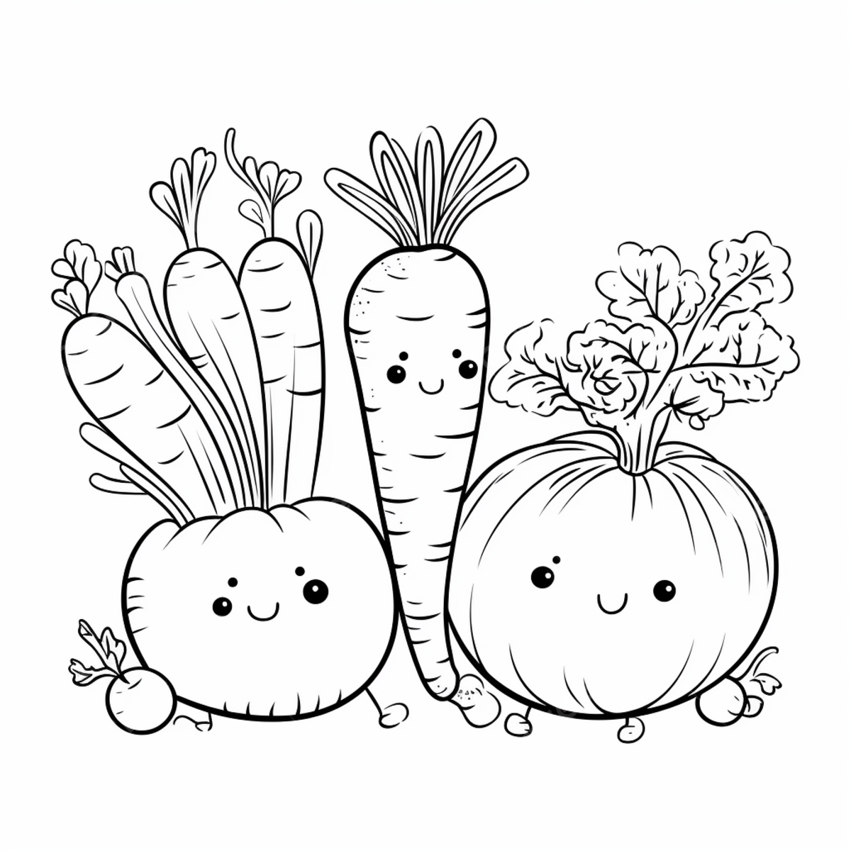 Coloring page with a print of carrots and onions car drawing carrot drawing ring drawing png transparent image and clipart for free download