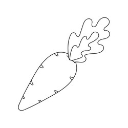 Carrot coloring page vector images over