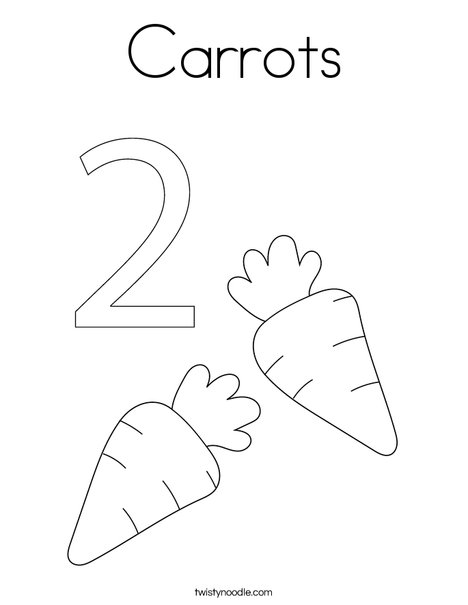 Carrots coloring page