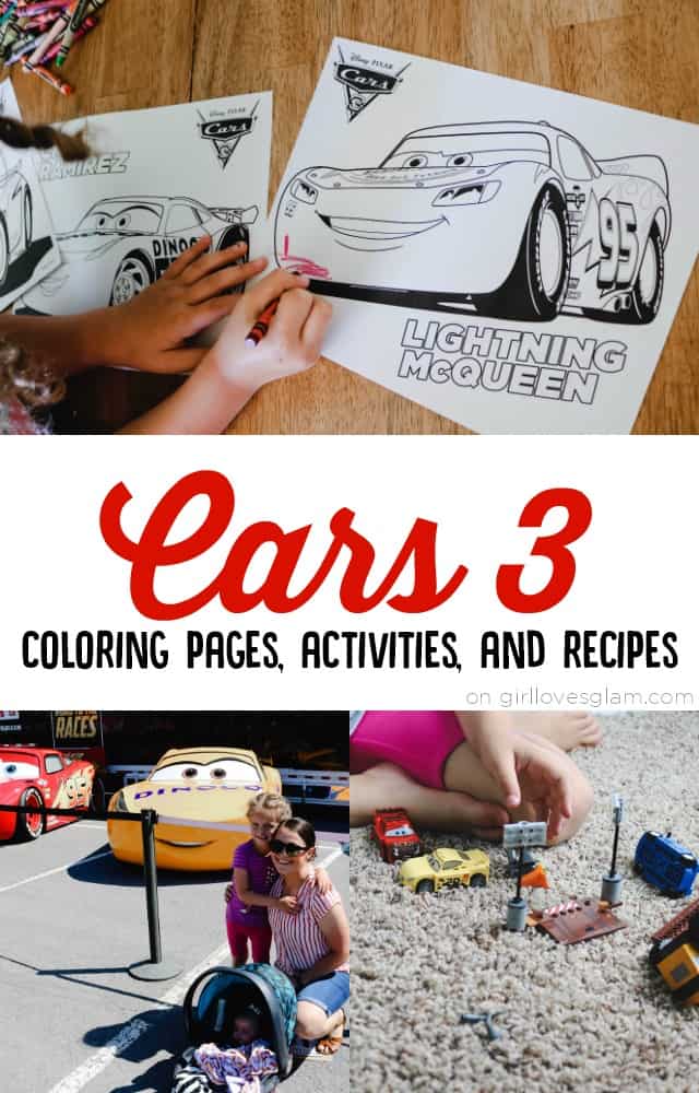 Cars coloring pages activities and recipes