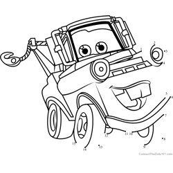 Cars connect the dots worksheets printable for kids