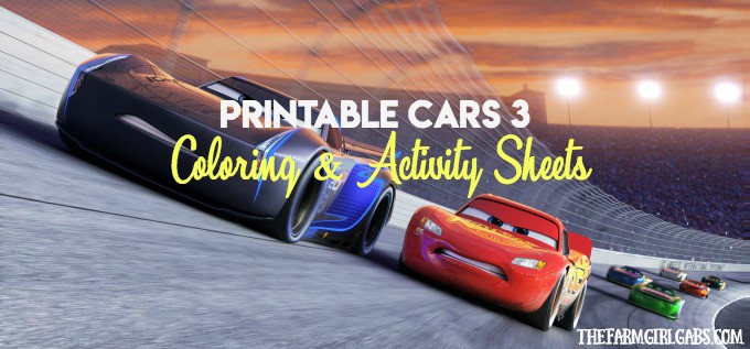 Cars coloring and activity sheets