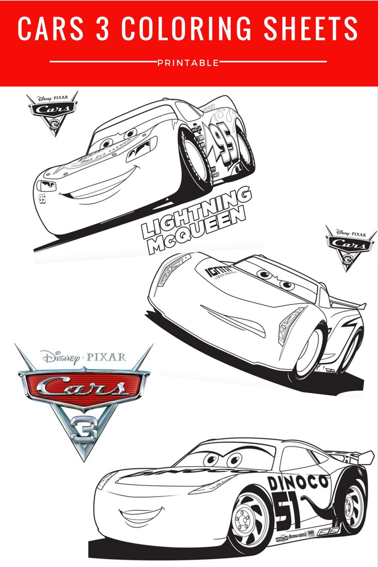 Disney pixar cars coloring sheets