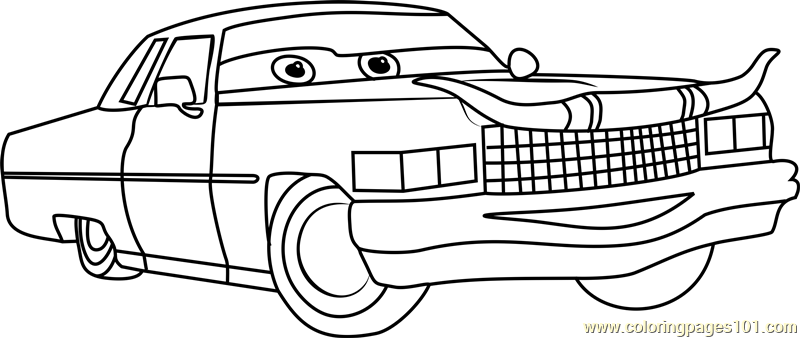 Tex dinoco from cars coloring page for kids