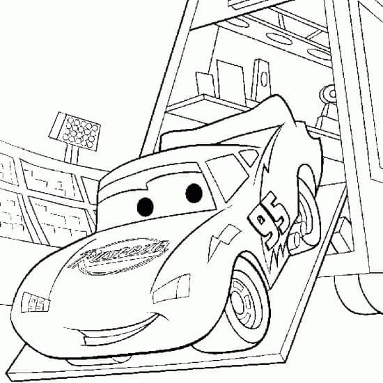 Free lightning mcqueen coloring page