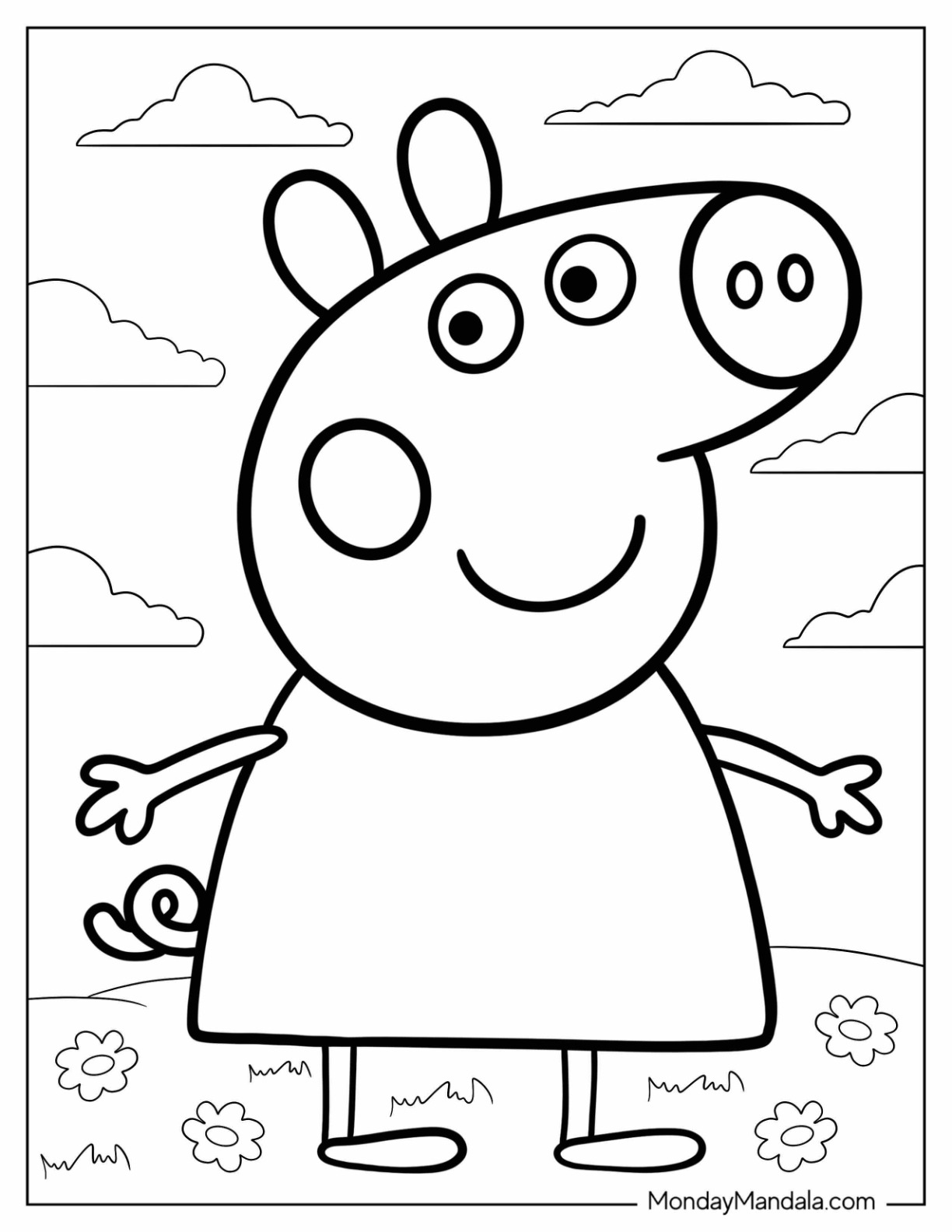 Cartoon coloring pages free pdf printables
