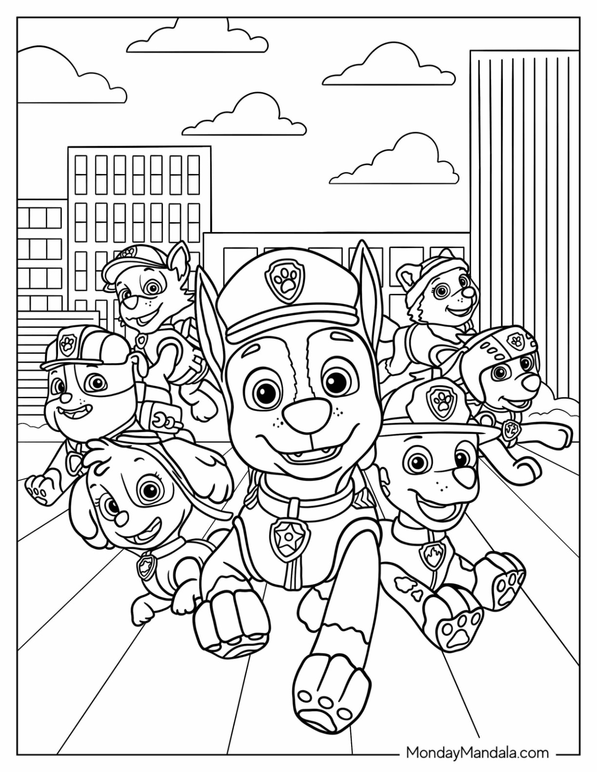 Cartoon coloring pages free pdf printables