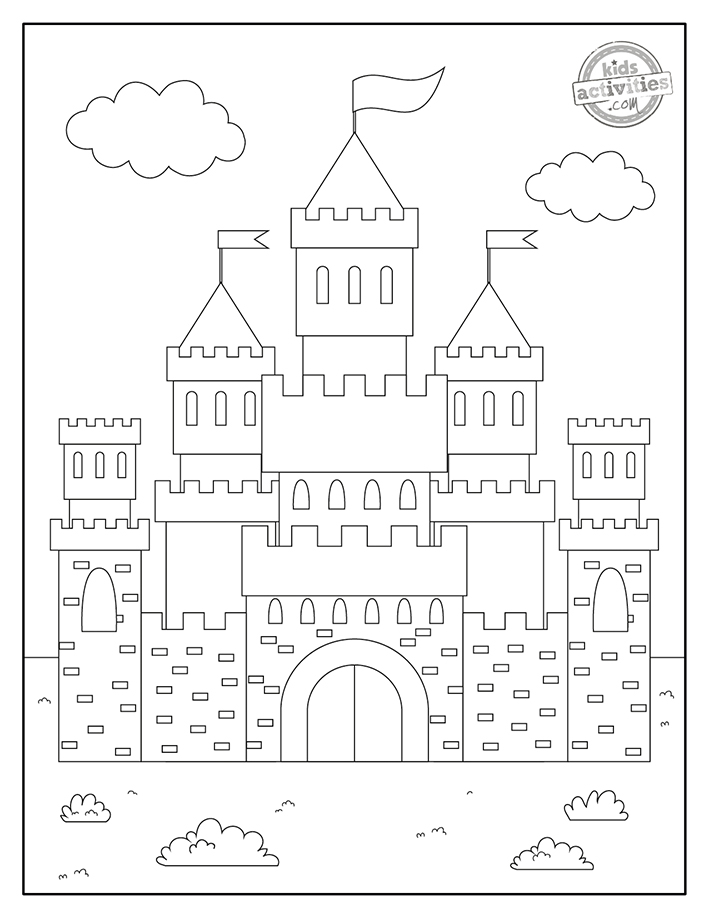 Free castle coloring pages for kids to color kids activities blog