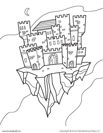 Castle coloring pages for kids â tims printables