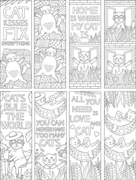 Thousand coloring bookmark royalty