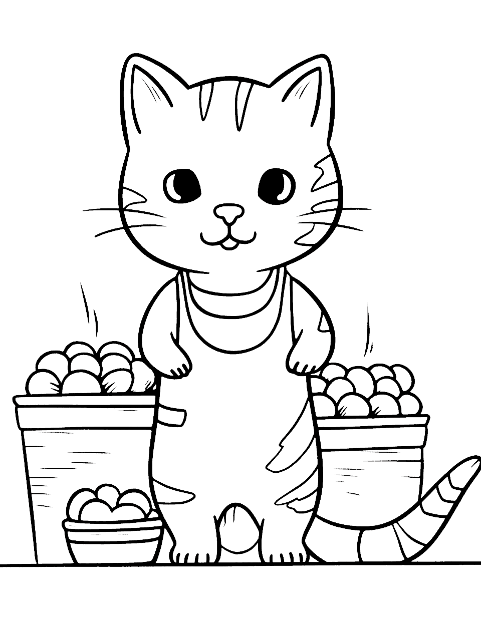 Cat coloring pages free printable sheets