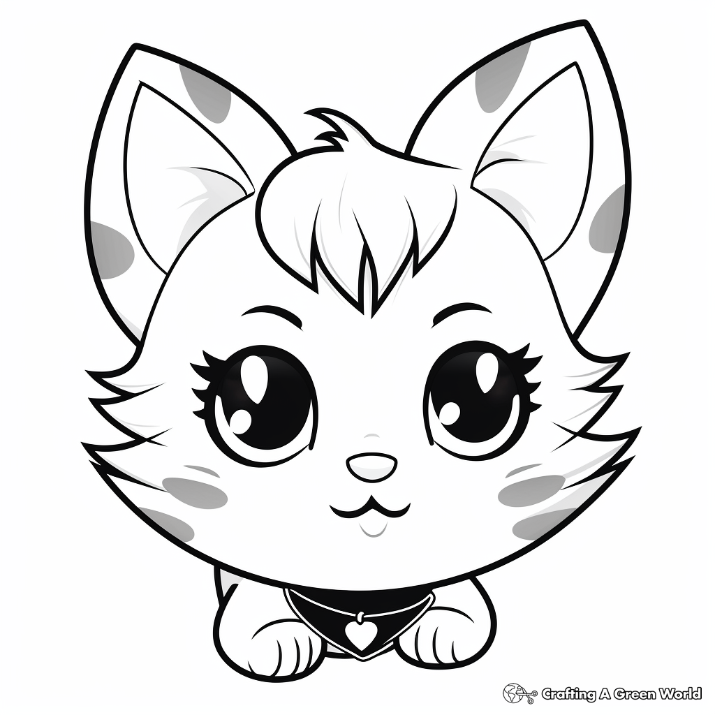 Cat head coloring pages
