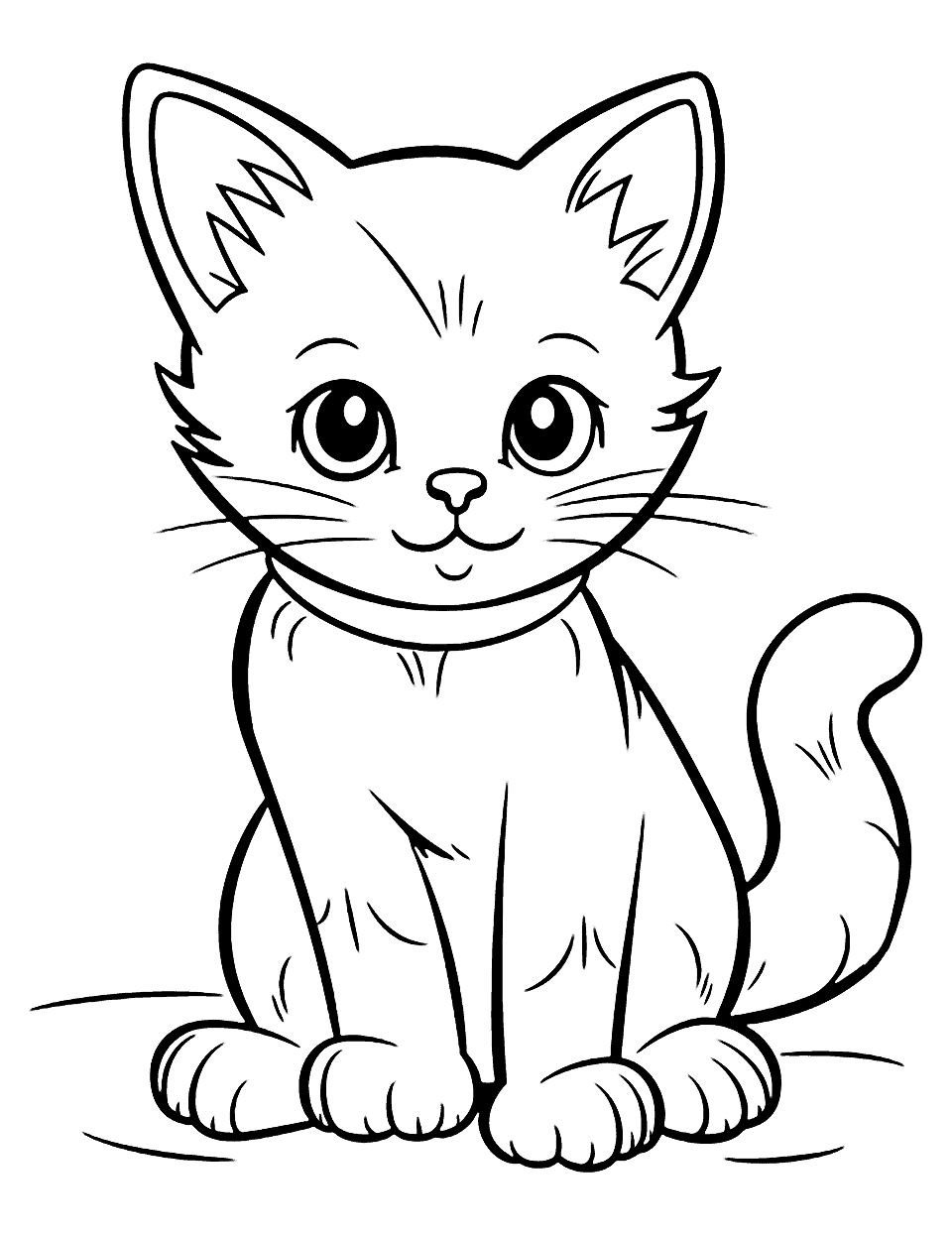 Cat coloring pages free printable sheets