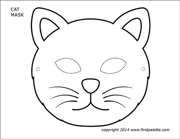 Cat masks free printable templates coloring pages firstpalette cat mask printable animal masks animal masks craft