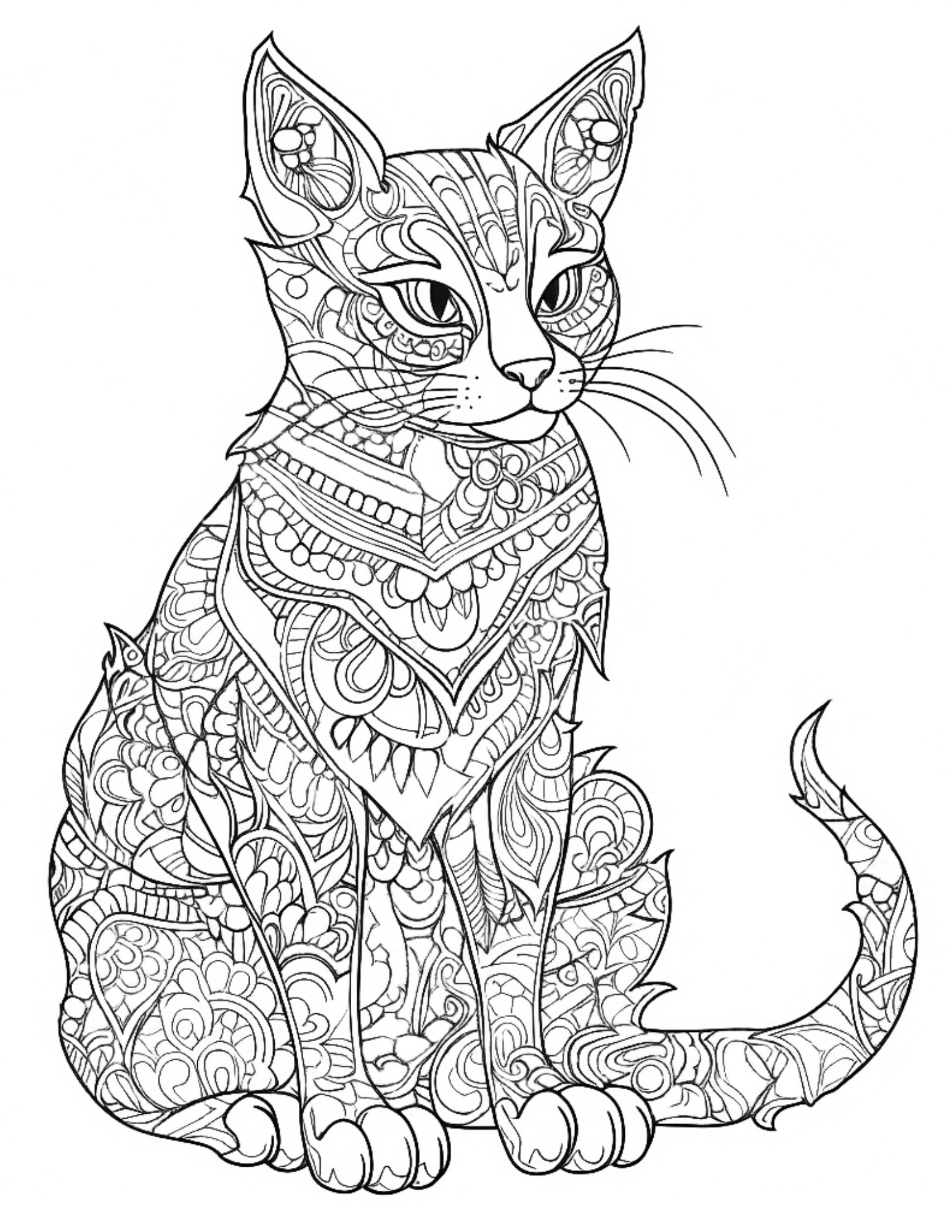 Printable digital cat coloring pages whimsycats coloring collection