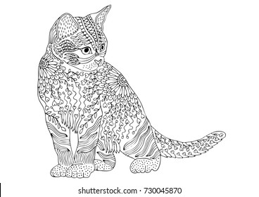 Adult coloring pages cats images stock photos d objects vectors