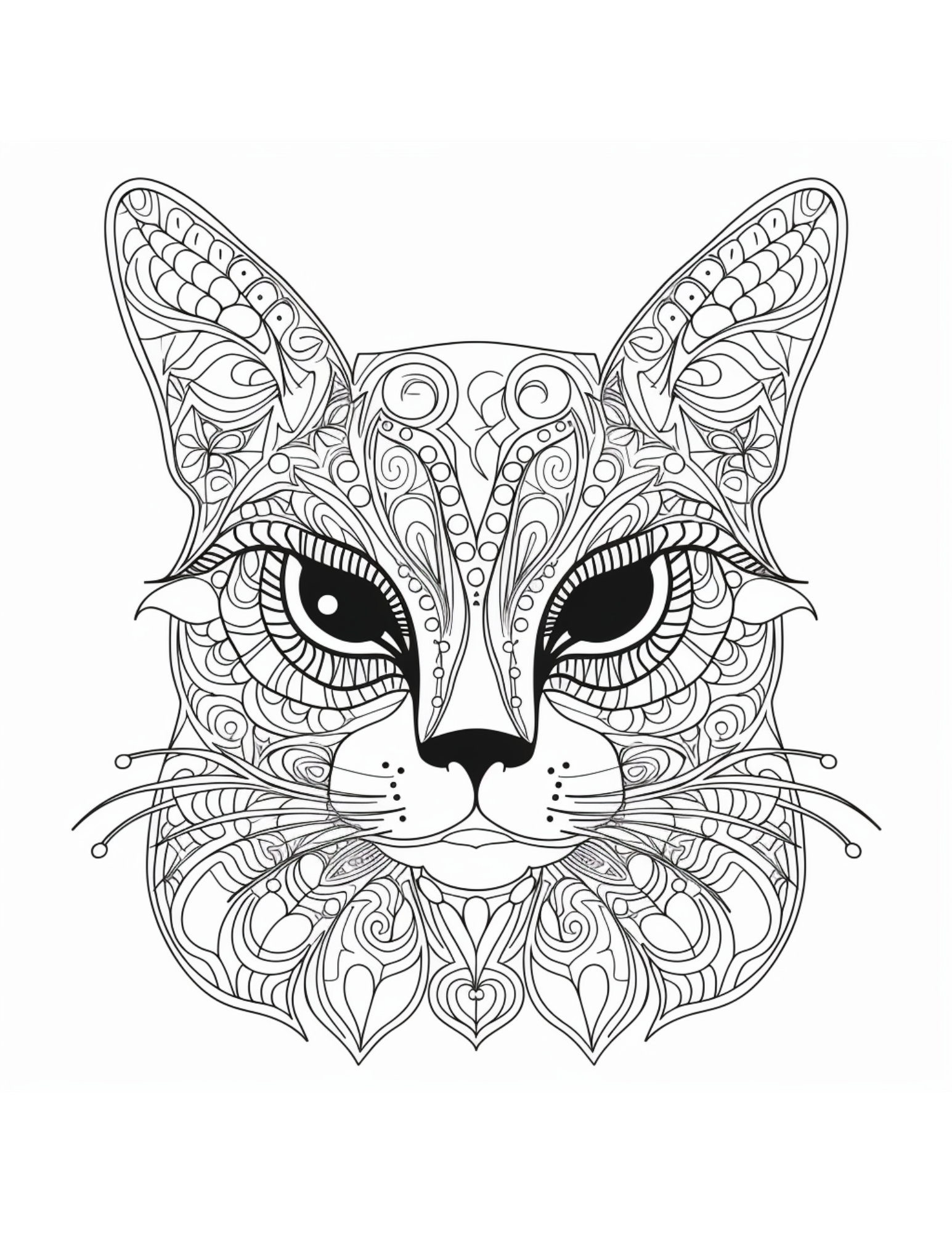 Printable digital cat coloring pages whimsycats coloring collection