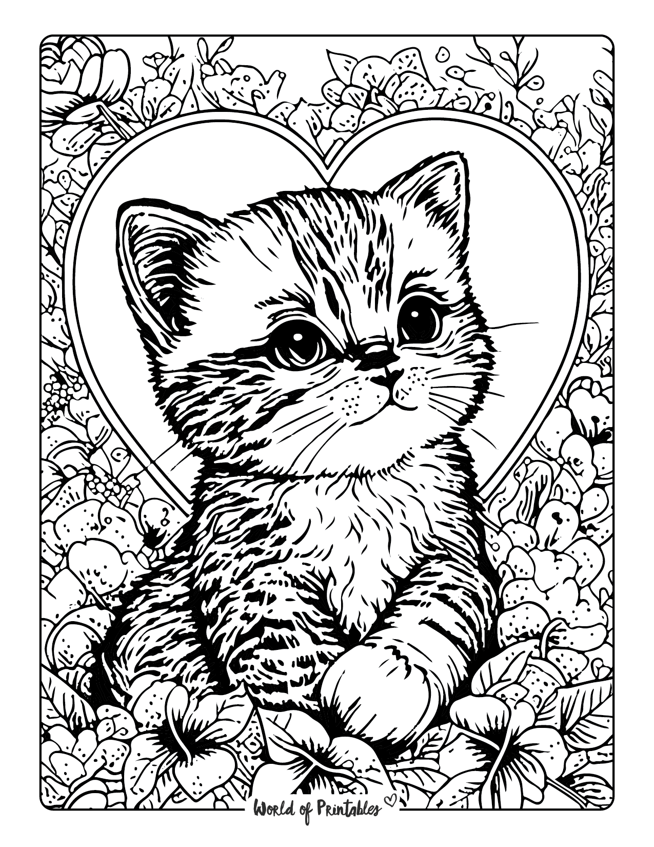 Cat coloring pages for kids adults